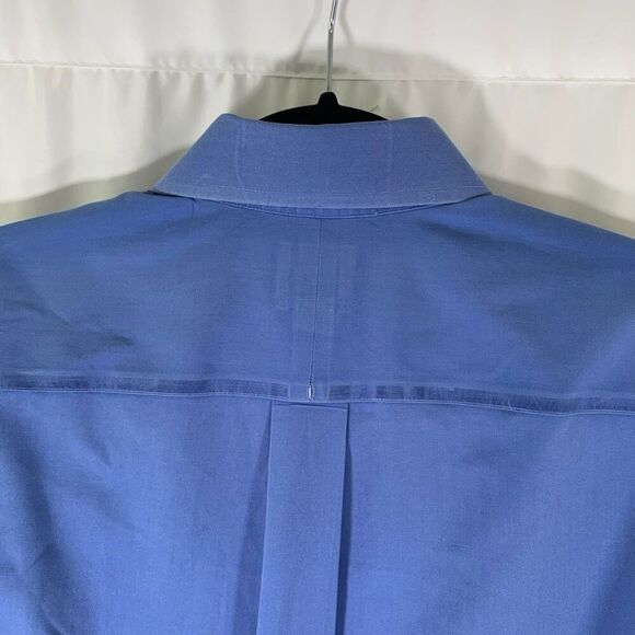 Jos A Bank Traveler Collection Shirt Men's 16 32 Blue Button Up Long Sleeve - Picture 6 of 6